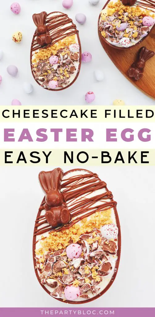 Easy, no-bake cheesecake filled Easter egg recipe